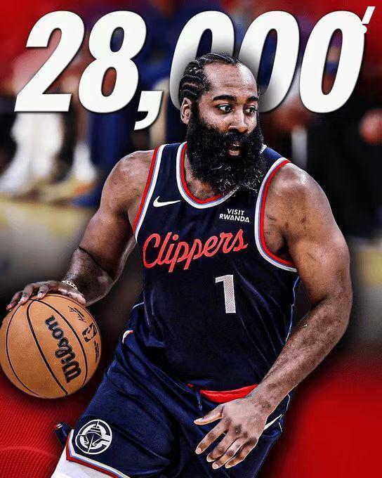 哈登28+6+5丟絕殺迎28000分里程碑 快船遭76人逆轉(zhuǎn)馬克西39+6