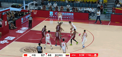 拼劲十足！中国男篮vs委内瑞拉篮板以41-27完胜