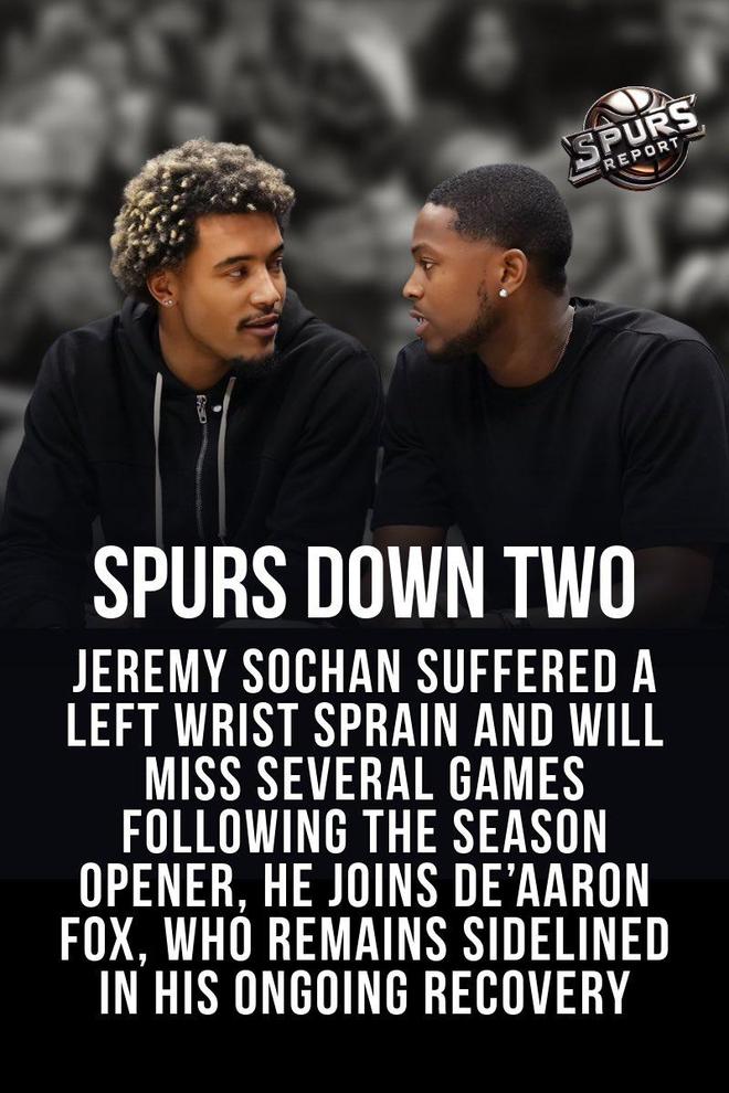 ESPN：索漢因手腕扭傷與福克斯一起無緣馬刺新賽季揭幕戰(zhàn)