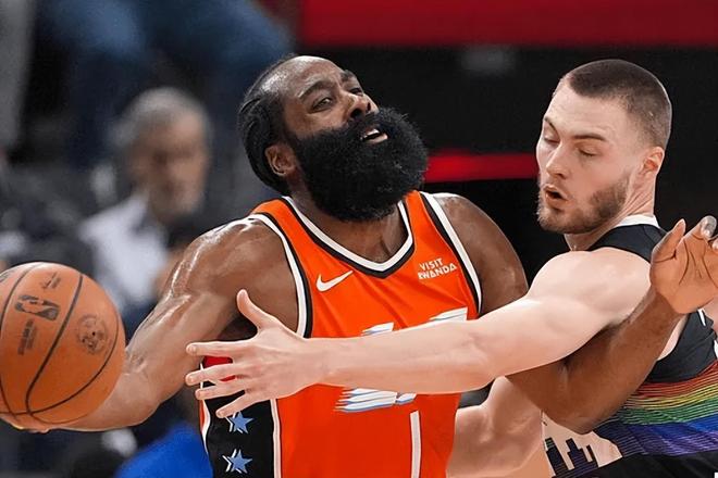 快船慘敗掘金！哈登只能打半場，內線被爆，科林斯還是下首發吧！