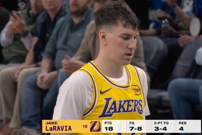 湖人生涯最強一戰！拉拉維亞11中10狂轟27分填滿數據欄