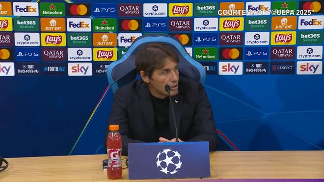 孔蒂:这场比赛球员的表现我无可指责,法兰克福的防守确实好