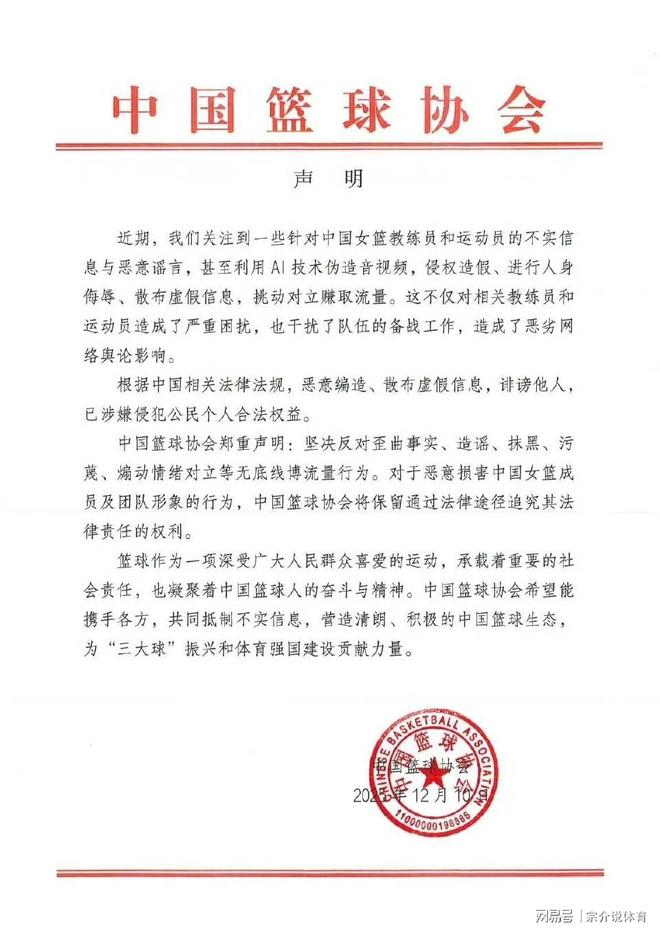 中国篮协宣布重要决定,中国女篮被严重抹黑,真不能忍