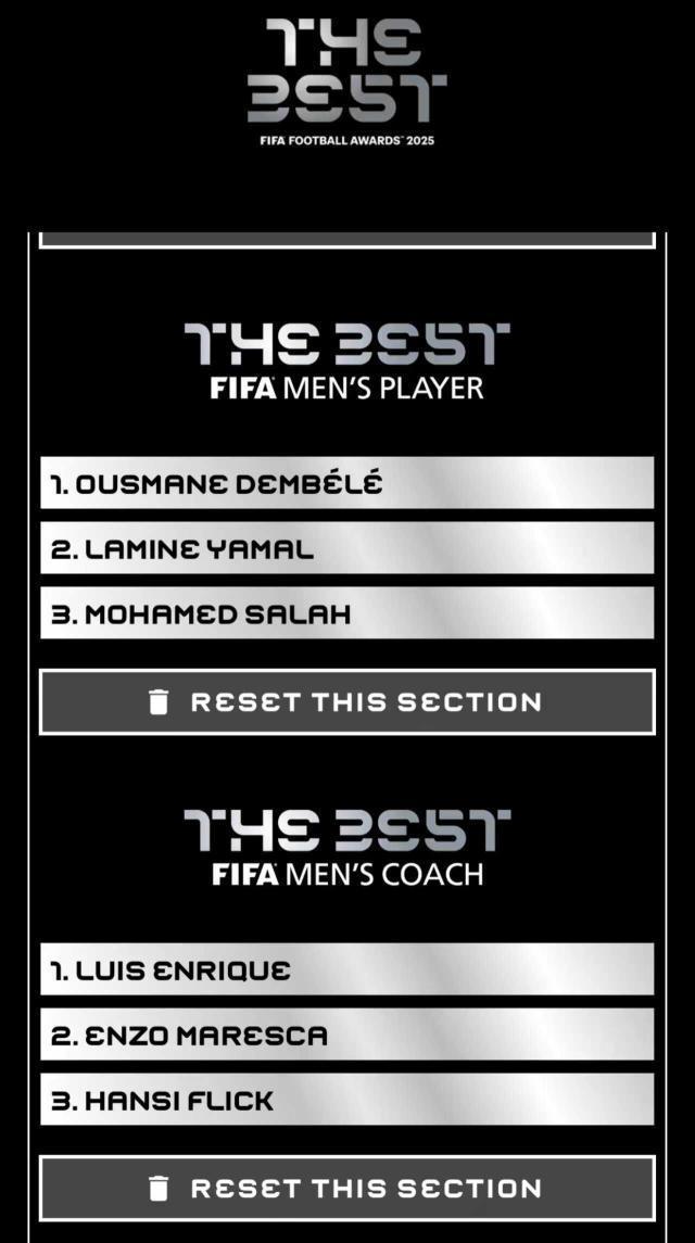 马德兴FIFA男足选票:三大最佳实至名归