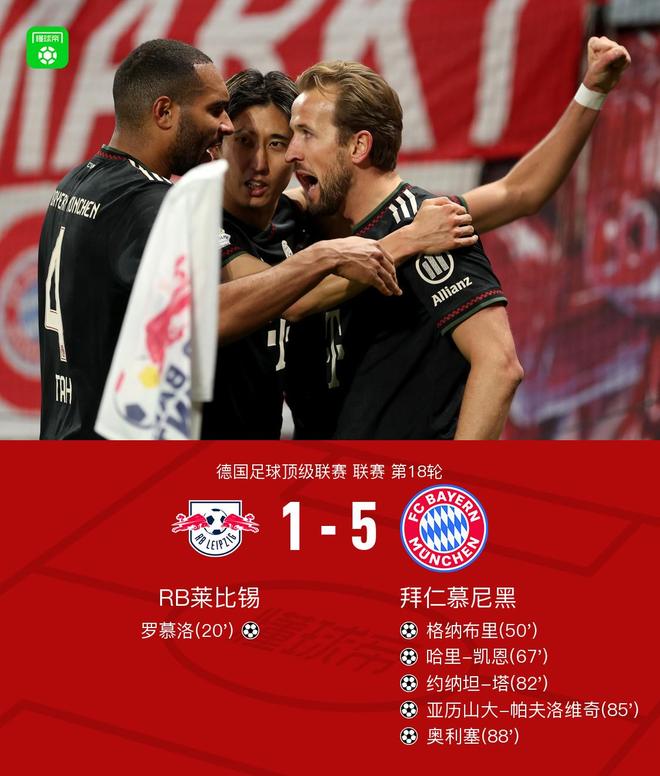 剑南春丨拜仁5-1莱比锡，奥利塞3传1射，穆西亚拉伤愈送助攻