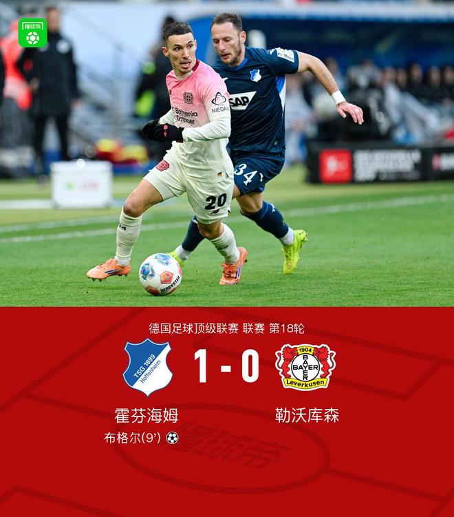 霍芬海姆1-0勒沃库森，布格尔助球队取胜