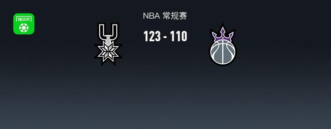 NBA戰(zhàn)報：馬刺123-110國王，?？怂?8+2+11
