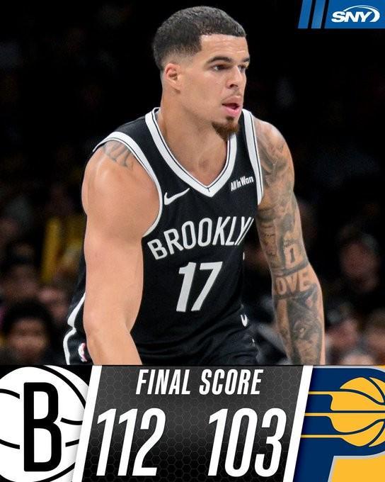 籃網(wǎng)勝步行者終結(jié)開(kāi)季七連敗，成為最后一支拿到賽季首勝球隊(duì)