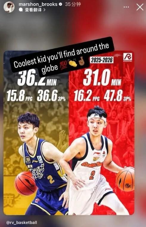 来自老队友的认可！广东功勋点赞徐杰表现 直言是全球最酷的小子