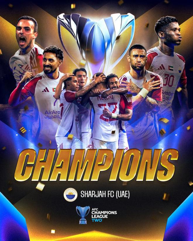 恭喜江苏旧帅奥拉罗尤率沙迦捧起亚冠二级联赛冠军