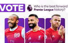 英超官方票选历史最佳前锋：萨拉赫、亨利、鲁尼、C罗在列
