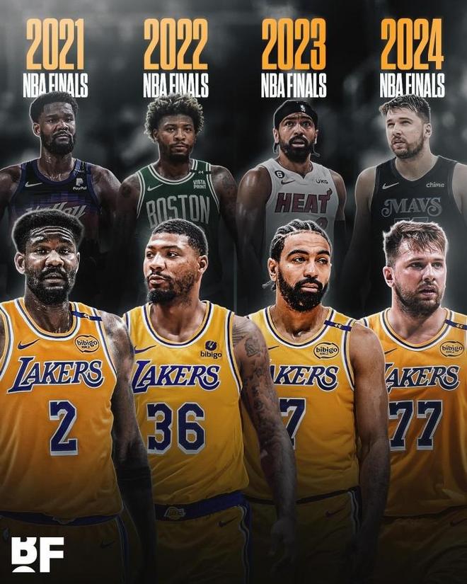 美媒：湖人队在“收藏”过去几年的NBA总亚军主力成员