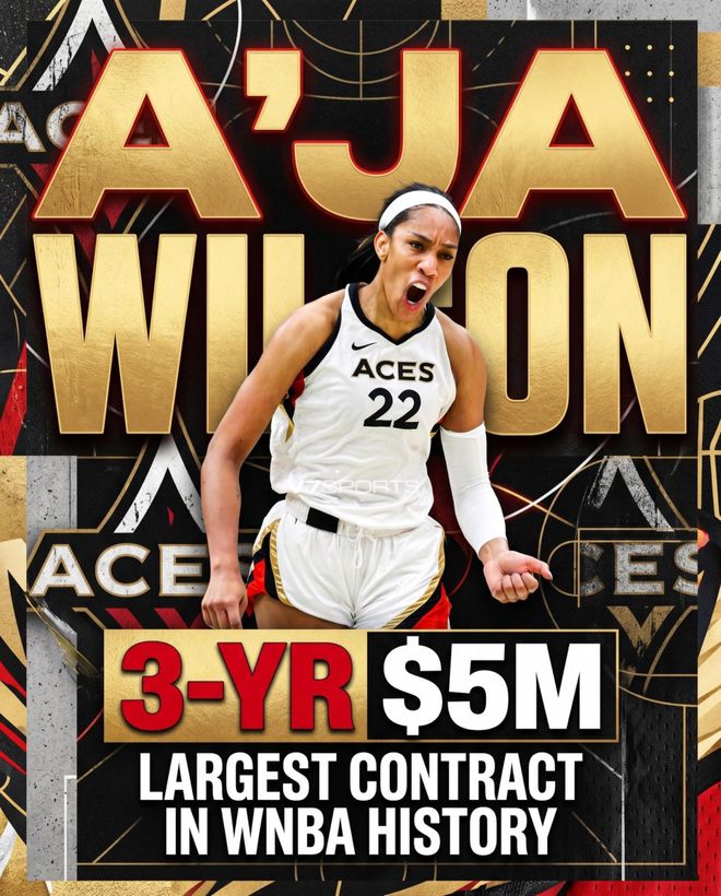 WNBA史上最大合同！阿贾3年500万超级顶薪留队 年薪仍低于布朗尼