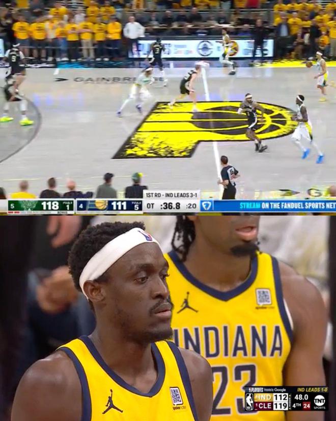 有統(tǒng)計以來季后賽終場1分鐘落后7+分的球隊3勝1640負(fù) 步行者兩次