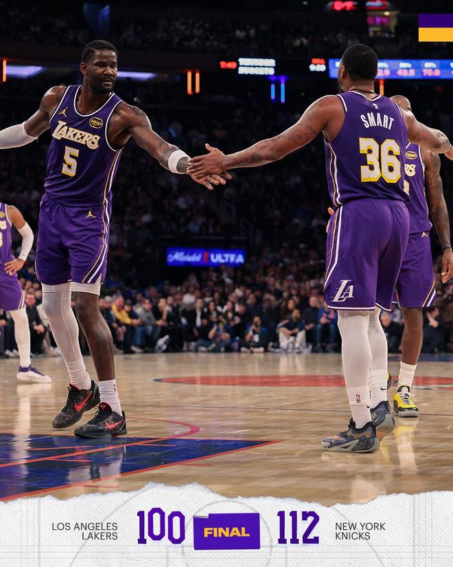 12分惨败尼克斯！湖人更衣室已经乱了？谁注意到东詹赛后说的话？