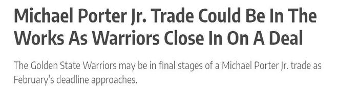 再见库明加，勇士酝酿三方交易，追小波特辅佐库里，三队各取所需