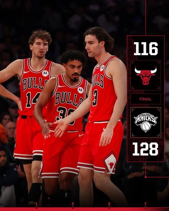 金身被破，公牛负尼克斯后终止开季5连胜，仅雷霆马刺保持全胜...