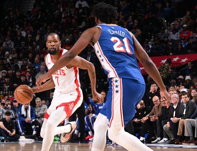 杜蘭特36分8失誤，火箭不敵76人！恩比德轟三雙，火箭盡快找控衛