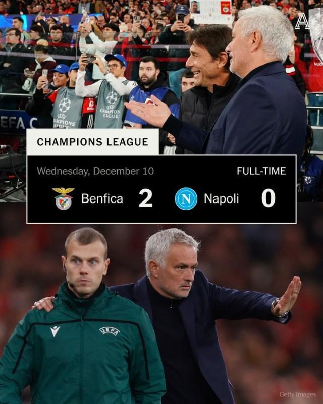 那不勒斯欧冠又输,魔力鸟驳斥孔蒂