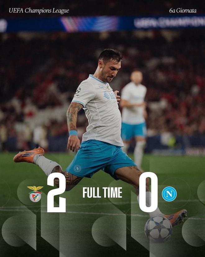 连输埃因霍温、本菲卡,那不勒斯队史首次遭遇欧冠客场连败