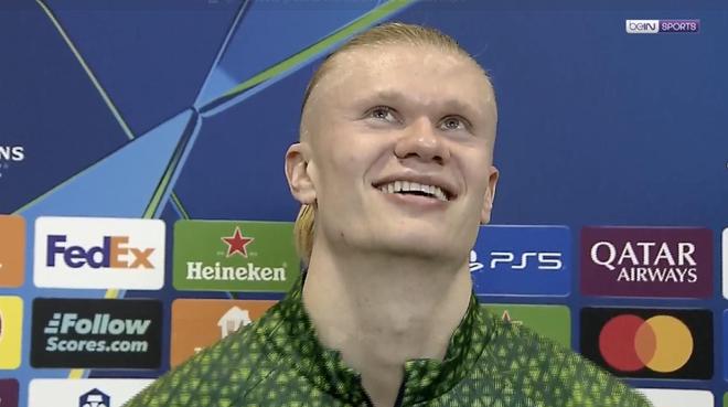 哈兰德:在伯纳乌赢球感觉很棒;欧冠54场55球?为此感到自豪