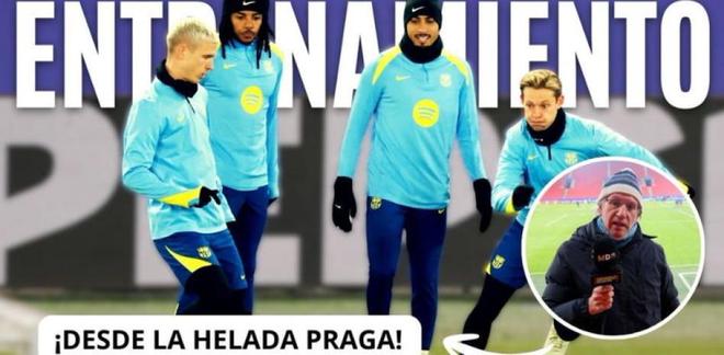 世體：為適應比賽環境，巴薩在布拉格-2℃低溫下完成賽前訓練