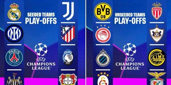 歐冠附加賽16強出爐:皇馬、巴黎等豪門需“搶票”晉級十六強