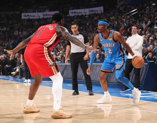 鞏固聯(lián)盟第一！雷霆13連勝鵜鶘爆沖突 亞歷山大29分錫安21+11