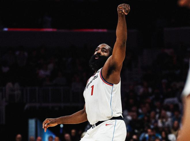 哈登NBA生涯第25次单场得分50+，追平科比并列历史第三位