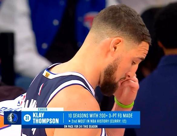 僅次于庫里，克萊生涯第十個賽季命中200+三分，歷史第二人