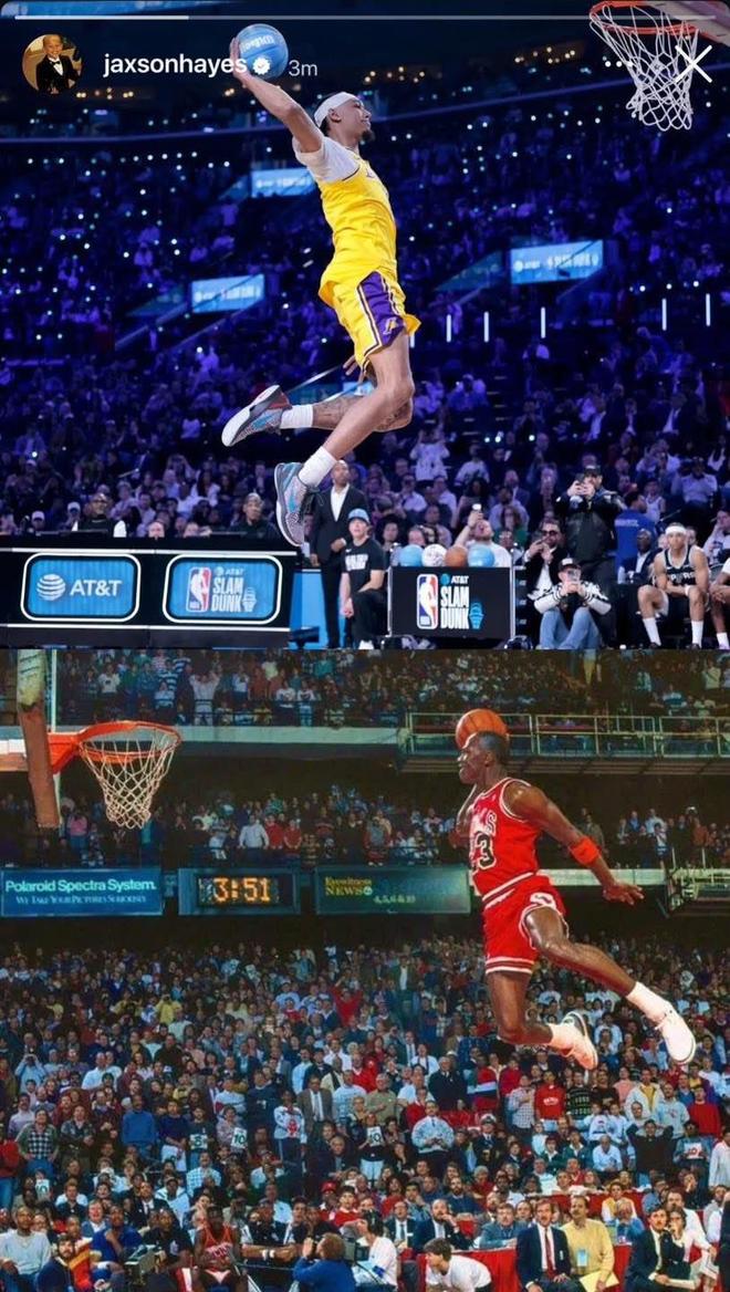 有点辣眼睛?海斯晒昨日扣篮大赛图致敬乔丹