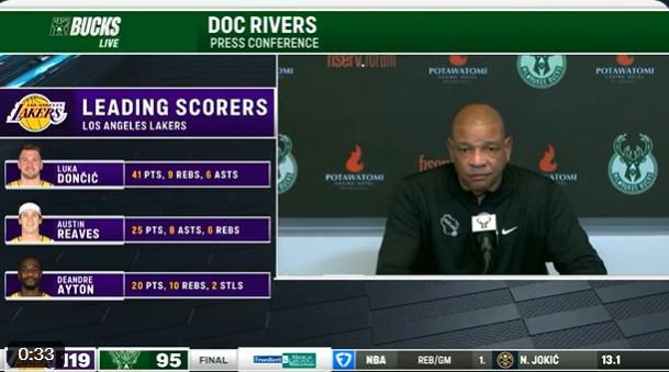 里弗斯:像东契奇这么踢腿投篮没法防,这么我打上场都能得10分