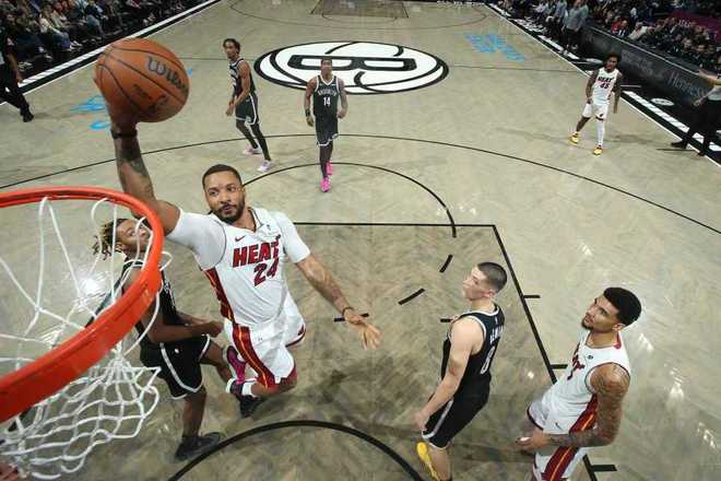 终结5连败！鲍威尔24分热火力克篮网 热巴8+17小波特28分