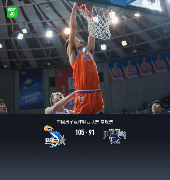 福建105-91力克同曦，邹阳21分4板2助，郭昊文26分