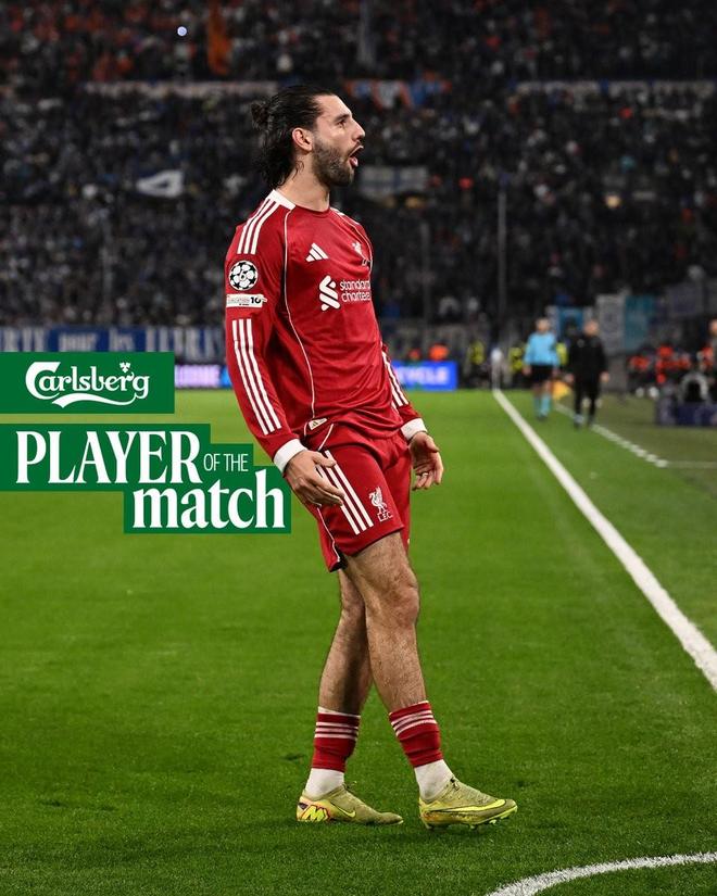 实至名归，索博斯洛伊当选与马赛一役利物浦队内最佳球员