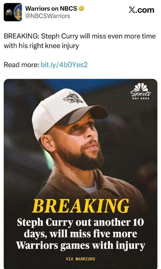 库里赛季报销？可能……