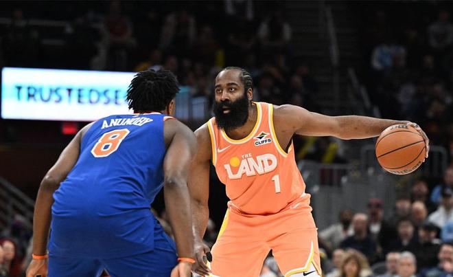 15战13胜！骑士新五虎逞威：哈登轰20+4，东部争霸更激烈