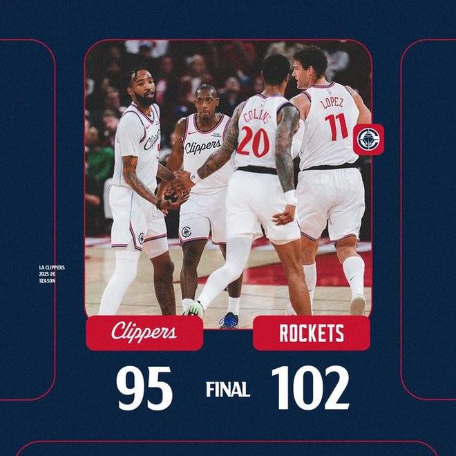 25胜28负，快船自2021-22赛季以来首次全明星前胜率不足5成