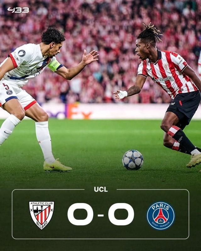 巴黎欧冠闷平，上一次10年前