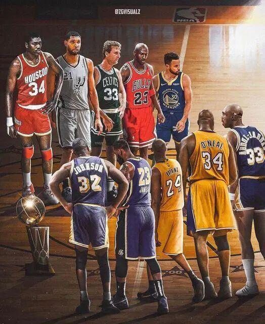 库里+乔丹+伯德+奥拉朱旺+邓肯，这个队伍怎么样？