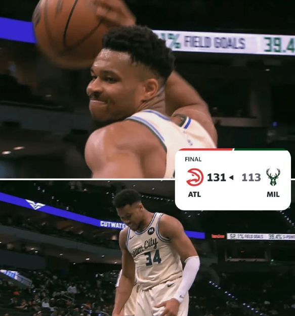 一定后悔了吧？球队大比分输球，字母哥怒砸篮球发泄不满！