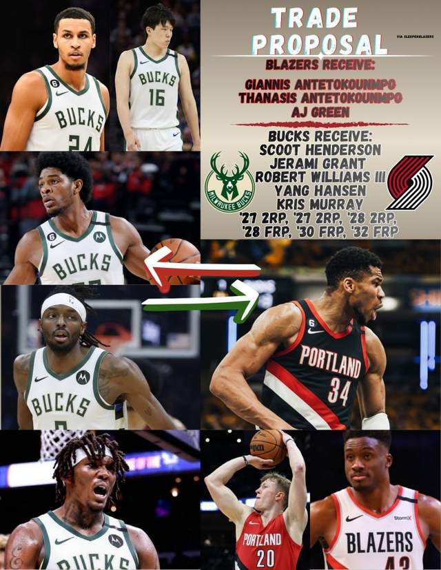 美媒建议开拓者引进字母哥送出杨瀚森等五人，原谅我不厚道的笑了