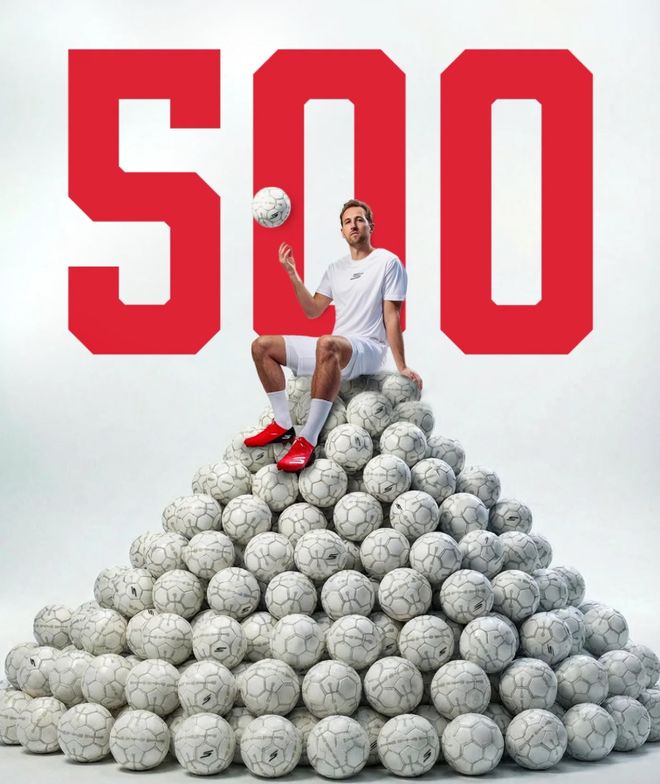 凯恩两大里程碑！职业生涯500球，点球100球，连刷四大纪录