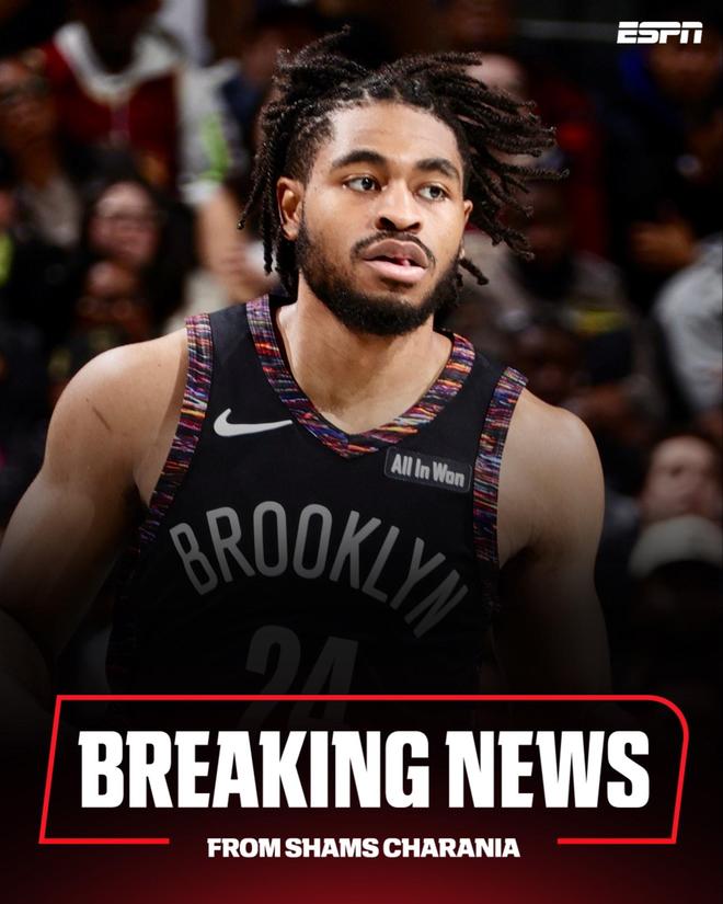 Shams：篮网裁掉后卫卡梅伦-托马斯，本赛季场均15.6分