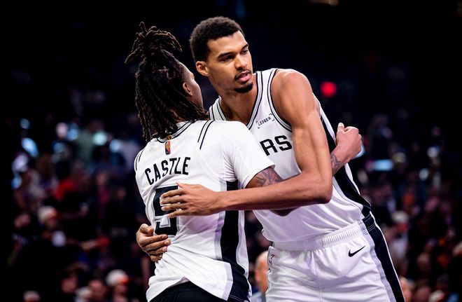 神射7记三分文班21+17+6封盖，坎宁安26中5，马刺复仇活塞夺9连胜