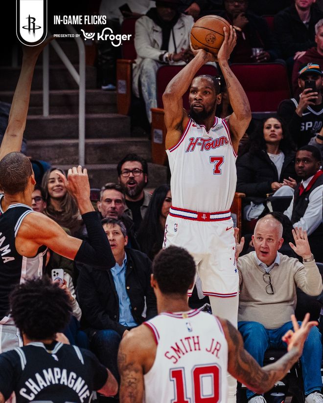 文班亚马28分16板马刺末节逆转火箭，杜兰特24分6助攻