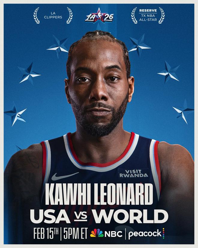 NBA官方：肖华钦点伦纳德入选全明星赛美国队阵容