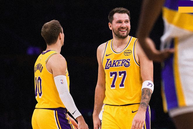 无詹胜率超有詹，东契奇44+9+5连创第一！湖人2换1捡漏神射更该夸