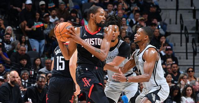 火箭对阵马刺、雷霆与掘金仅3胜7负 杜兰特：我们要专注于自身