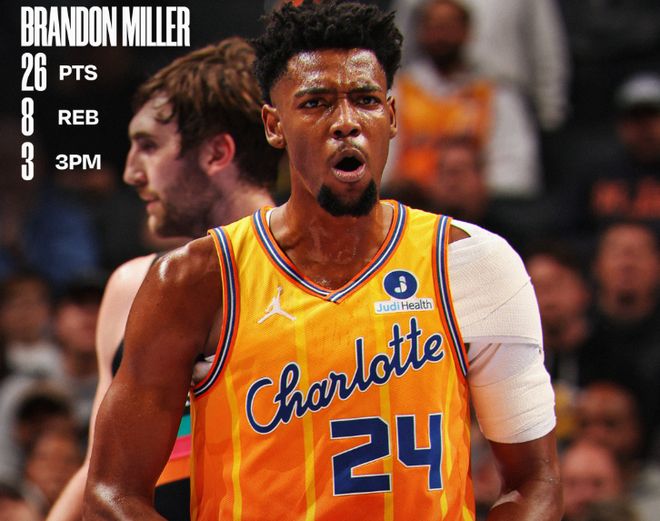 26分8板2助1断1帽！米勒打爆文班，哈珀不输克神，黄蜂豪取6连胜